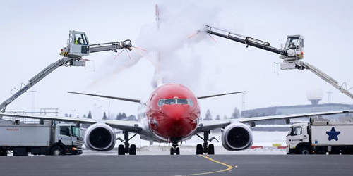 Fly som sprøytes med varmt vann på vingene